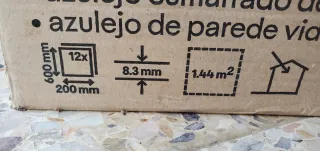 Azulejo de pared vidriado 600x200mm