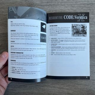 Resident Evil Code Veronica X Manual Instrucciones