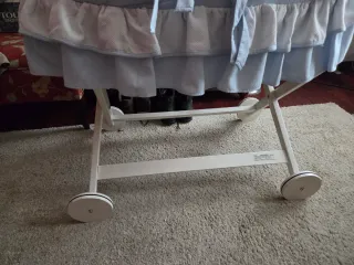 Capazo moisés azul con funda