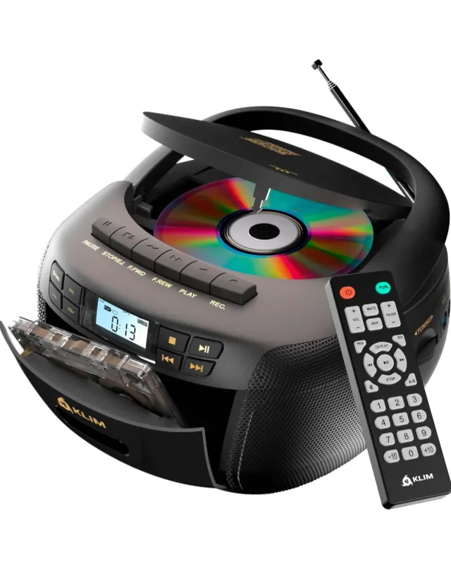 Reproductor CD/Casete KLIM Am/FM Bluetooth
