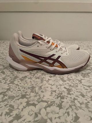 Zapatillas Asics Tenis/Padel Mujer Blanco/Dorado