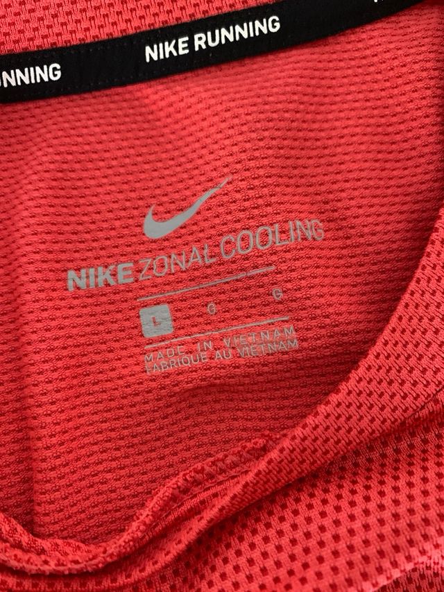 Camiseta Nike Running Hombre Rojo anaranjado