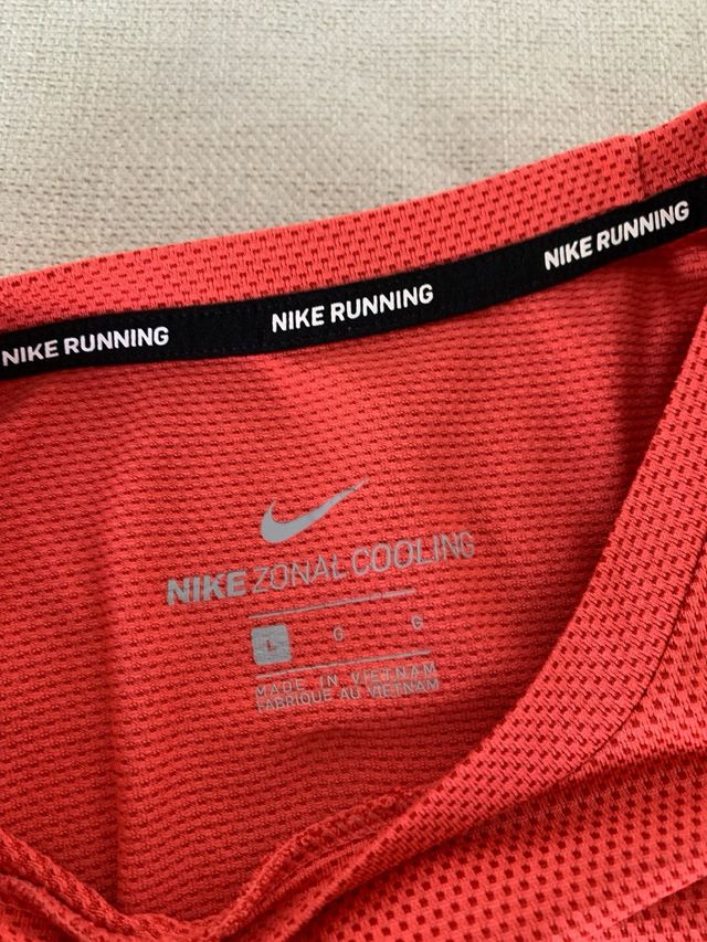 Camiseta Nike Running Hombre Rojo anaranjado