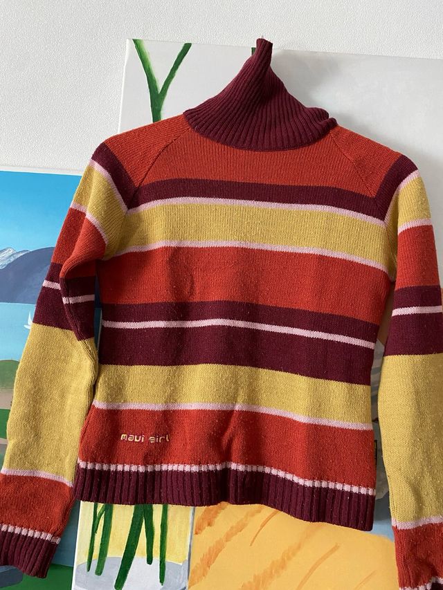 Jersey cuello alto rayas S