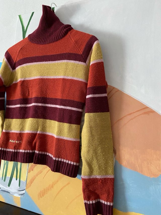 Jersey cuello alto rayas S