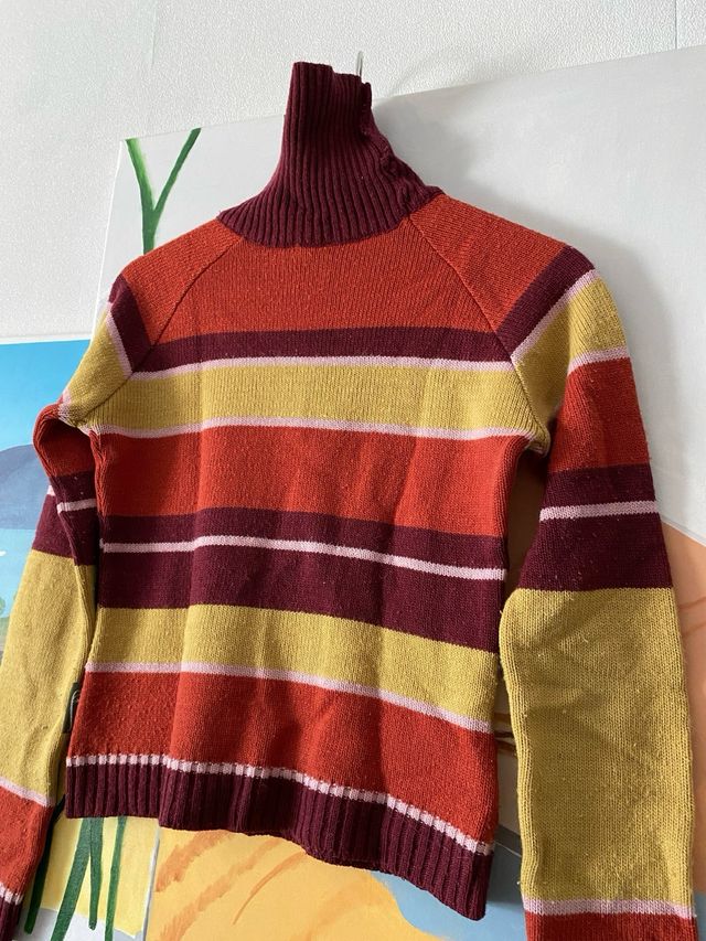 Jersey cuello alto rayas S