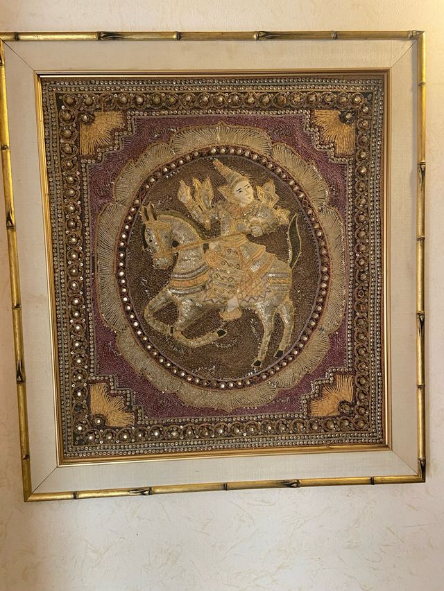 Quadro Thailandese con Cavaliere