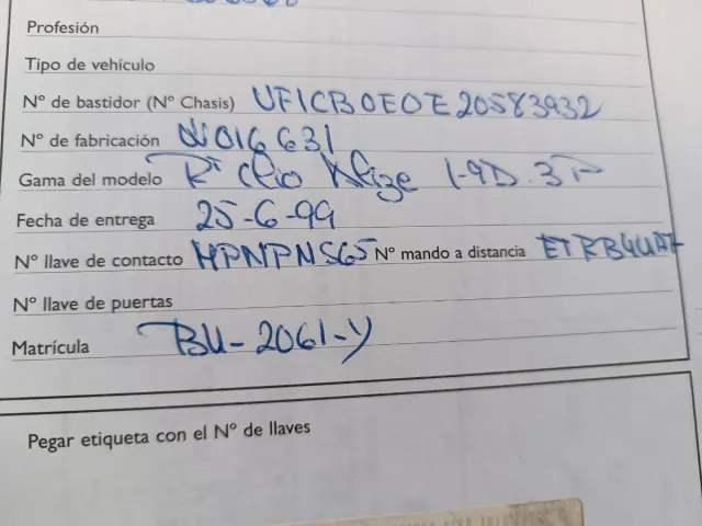 Bolsa documentos Renault Clio con Manuales y Libro