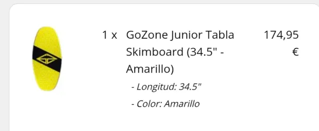 Surf orilla Go-Zone 34,5" (infantil)