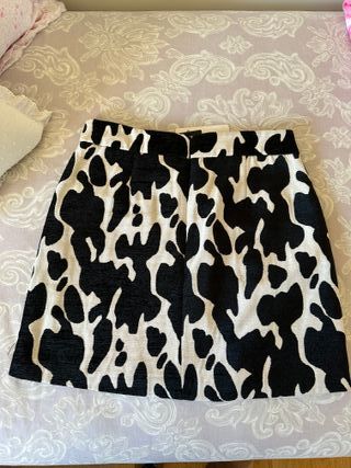 Minifalda Zara Woman Estampado Vaca Talla L