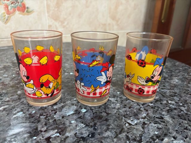 Set di 3 bicchieri Mickey Mouse piccoli