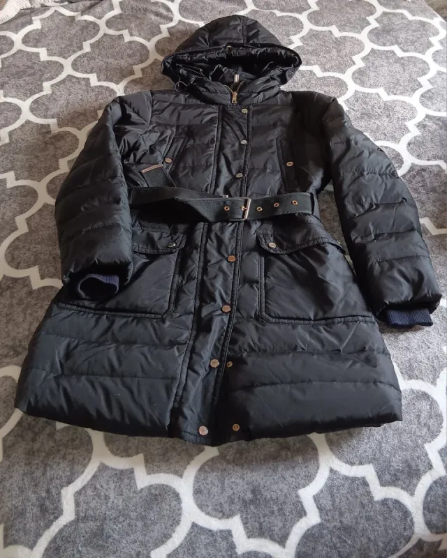 Abrigo Massimo Dutti negro