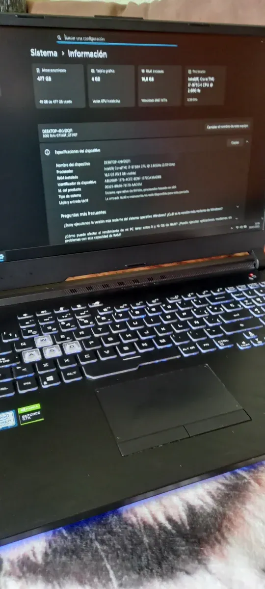 Asus RogStrix i7 Gaming Laptop