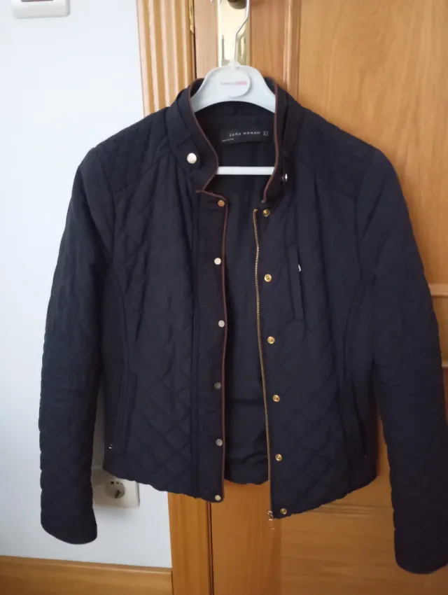 Chaqueta corta azul Zara