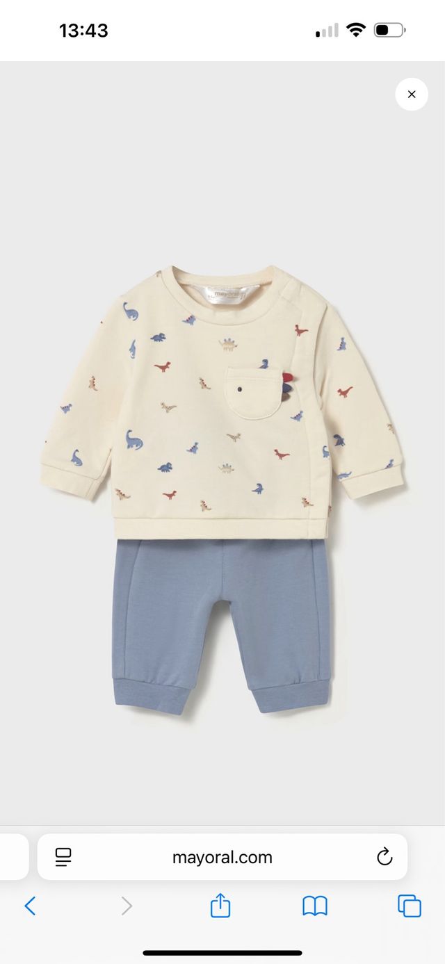 Conjunto Mayoral bebé niño 2-4 meses