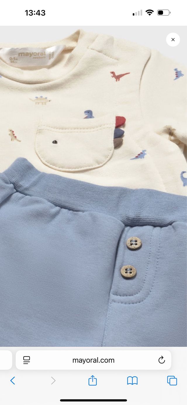 Conjunto Mayoral bebé niño 2-4 meses