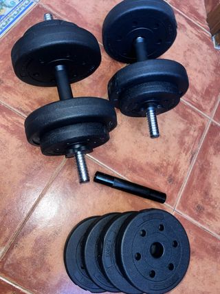 Manubri regolabili per casa fino a 20 kg.