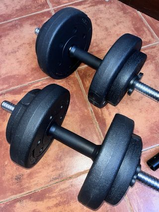 Manubri regolabili per casa fino a 20 kg.