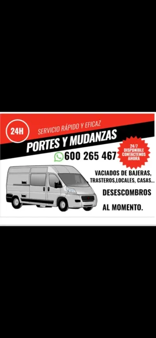 Trasporte mudanzas vaciados de bajeras