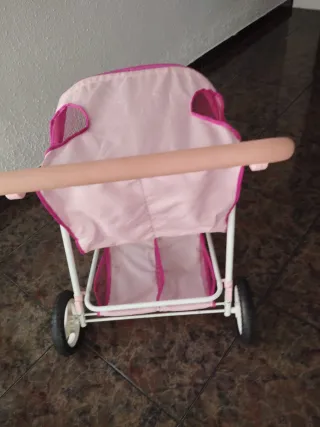 Carrito de muñecas gemelos rosa