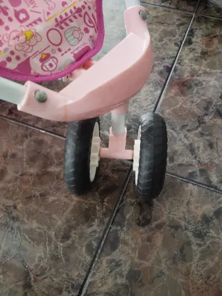 Carrito de muñecas gemelos rosa