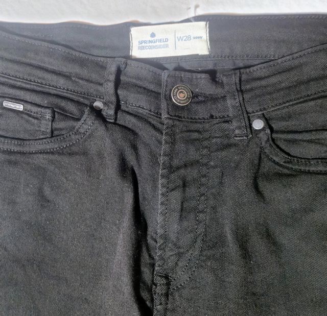Vaqueros Springfield Skinny Negros Talla 48