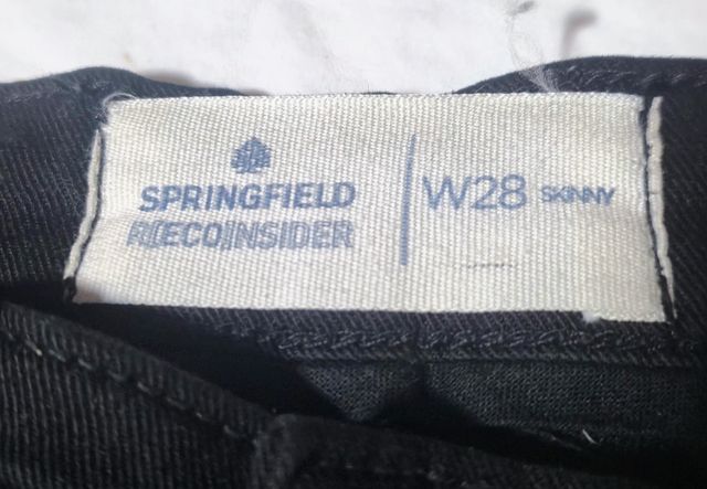 Vaqueros Springfield Skinny Negros Talla 48