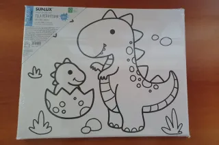 Tela per pittura SUNLUX 24x30 cm Dinosauri