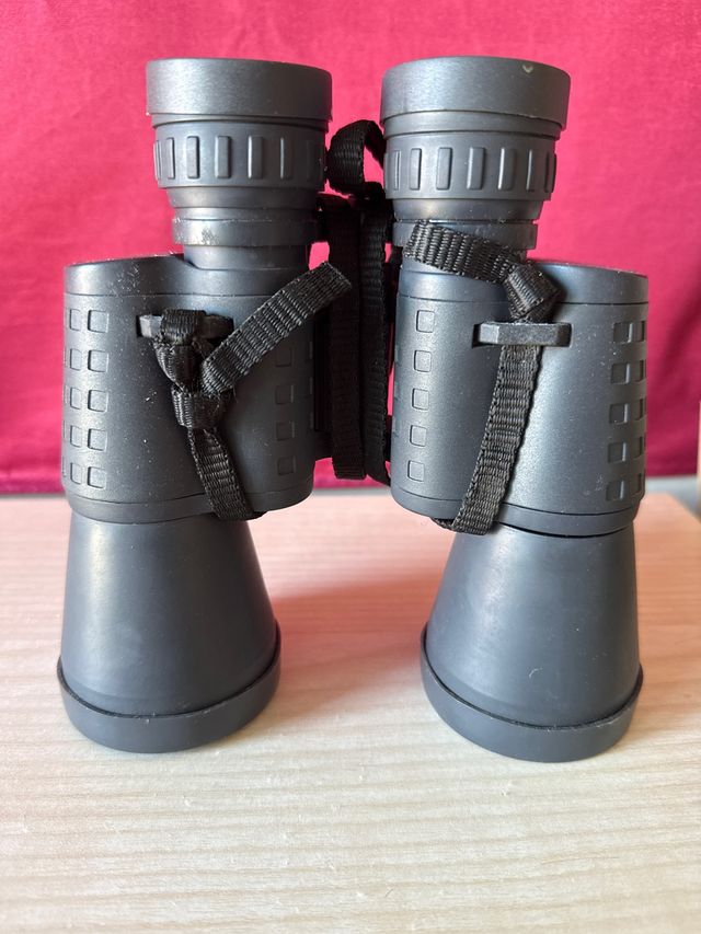 Prismáticos negros con correa