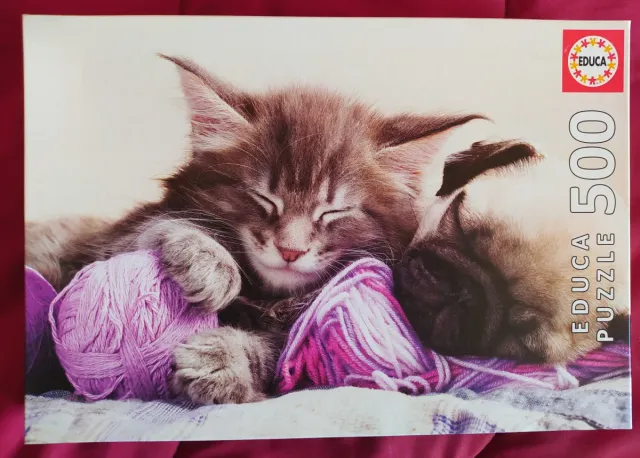 Puzzle Educa 500 piezas gatito durmiendo