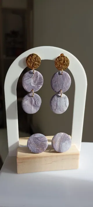 Pendientes Lavanda Dorada