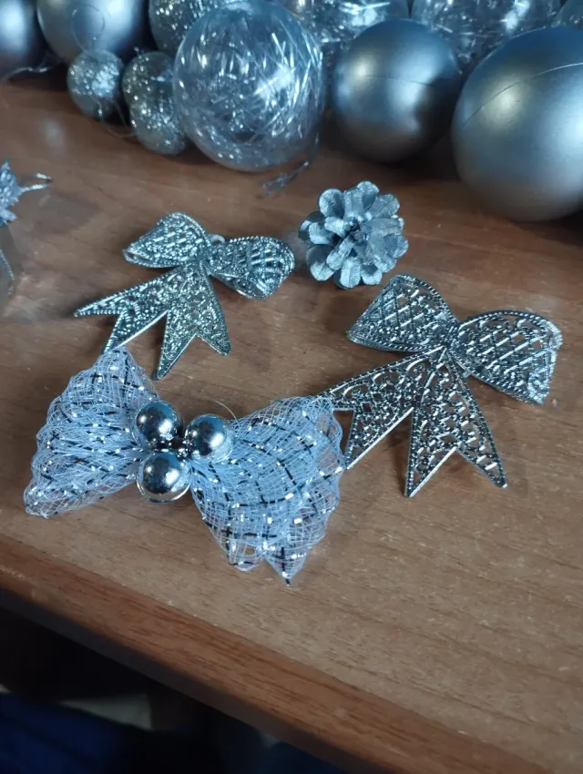 Lote bolas Navidad - Plateadas