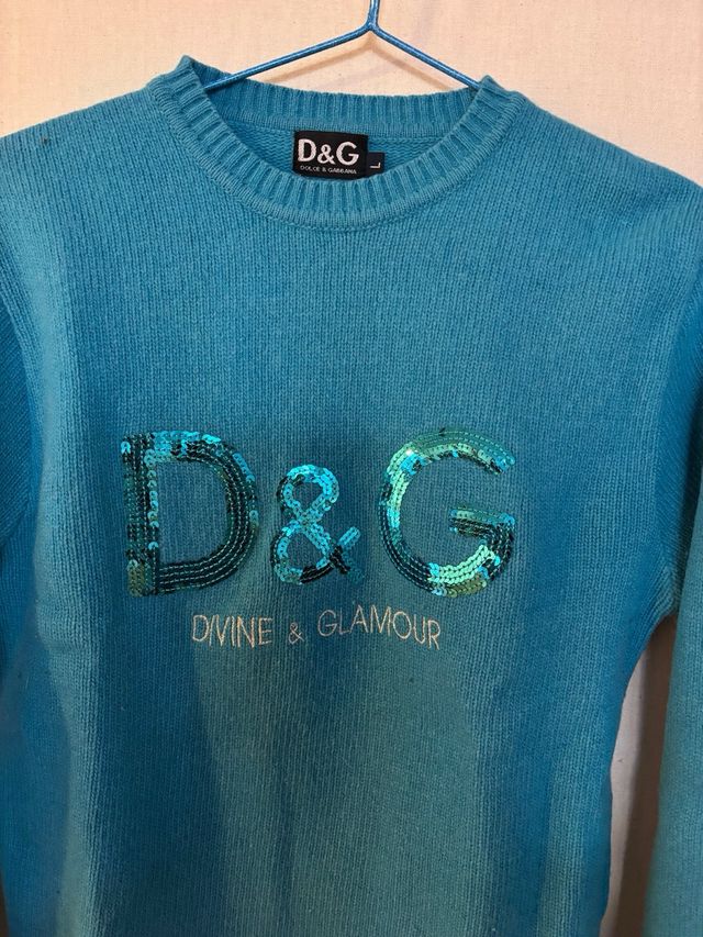 Jersey D&G azul lentejuelas