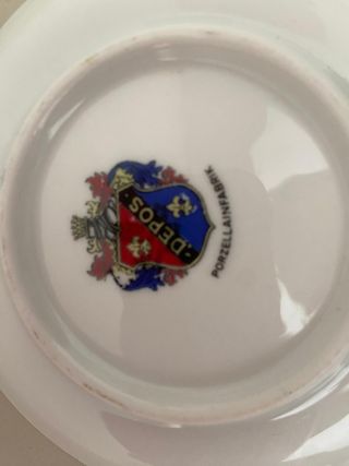 Set 2 tazzine e vassoio Limoges