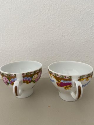 Set 2 tazzine e vassoio Limoges