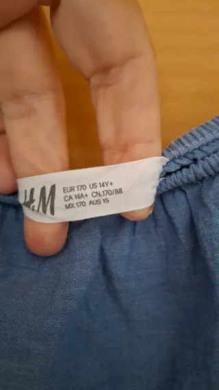 Vestido vaquero fino H&M Talla 14