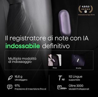 Plaud NotePin Registratore Vocale IA