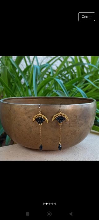 Pendientes largos bisutería