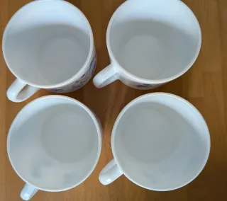 8 Tazas Arcopal Francia Flores Azules