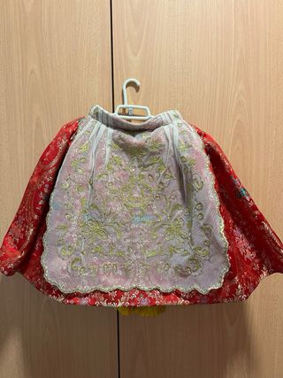 Traje de Fallera Rojo y Dorado