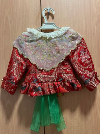 Traje de Fallera Rojo y Dorado