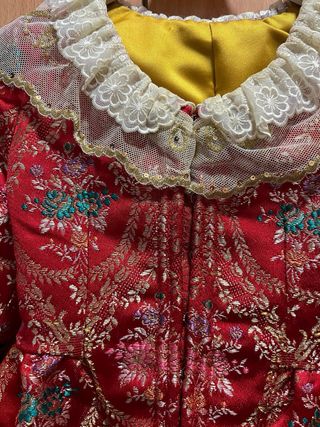 Traje de Fallera Rojo y Dorado