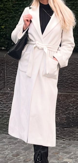 Abrigo blanco Please Italia talla S