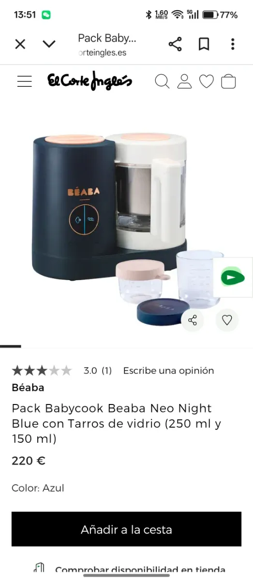 Babycook Beaba Neo Night Blue