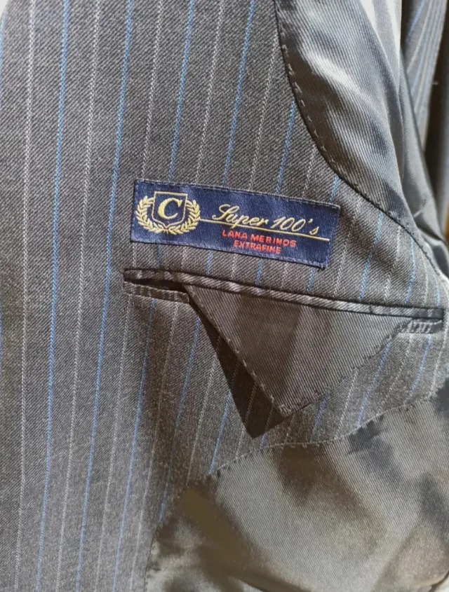 Completo uomo blu e grigio