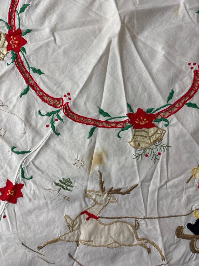 Mantel Navideño Mesa Redonda