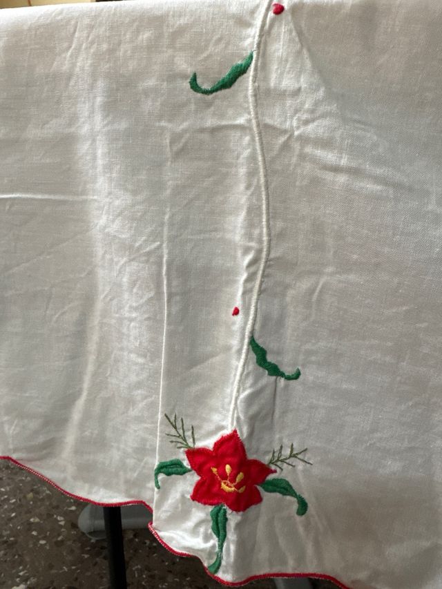 Mantel Navideño Mesa Redonda