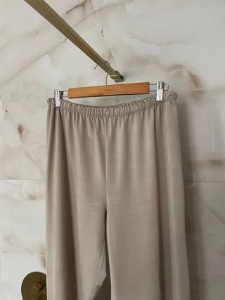 Pantalones anchos dorados XL cintura elástica