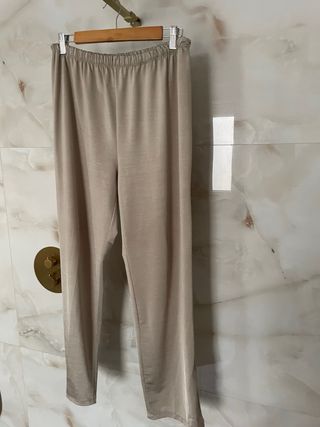 Pantalones anchos dorados XL cintura elástica