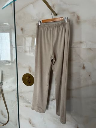 Pantalones anchos dorados XL cintura elástica